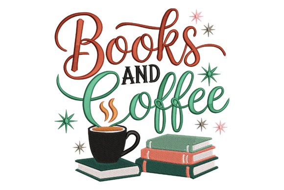 Books and Coffee: A Strategic Embroidery Design for Brand Identity