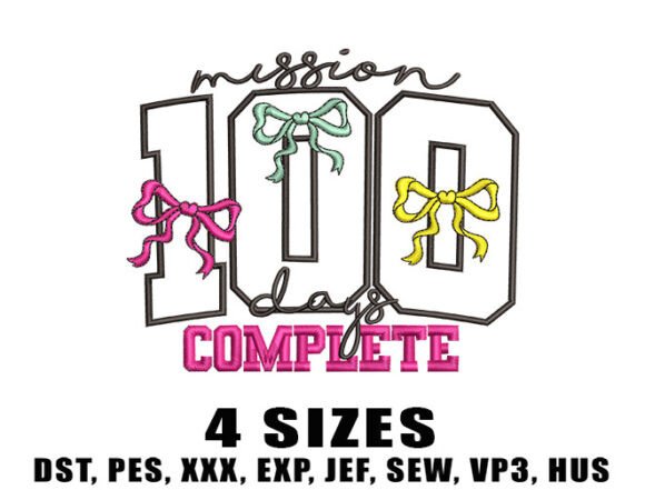 Celebrate Your Milestone: 100 Days Complete Embroidery Design