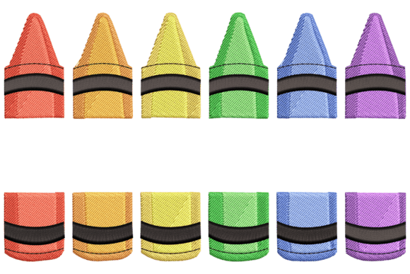 Color Crayons: A Vibrant Machine Embroidery Design to Transform Your Fabrics