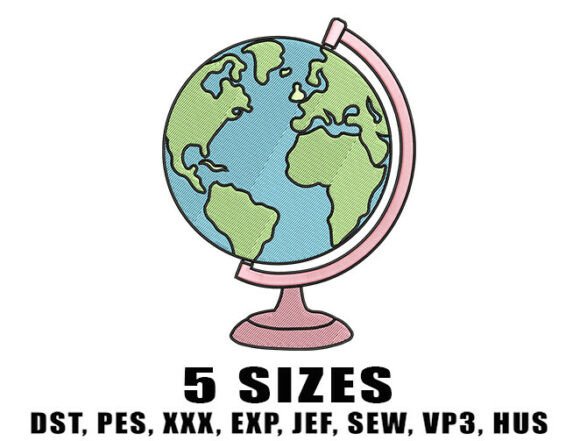 Globe Map Embroidery Designs: A Global Perspective for Your Stitches