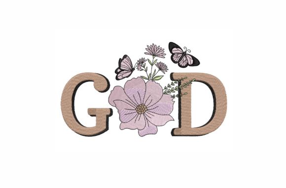 God with Flowers and Butterfly: A Strategic Approach to Christian Machine Embroidery