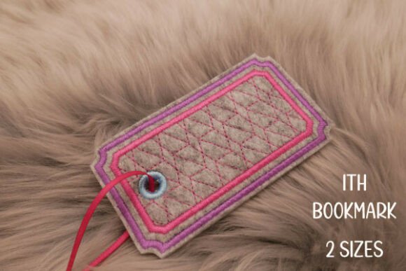 Line Art Bookmark ITH: A Modern Approach to Abstract Machine Embroidery