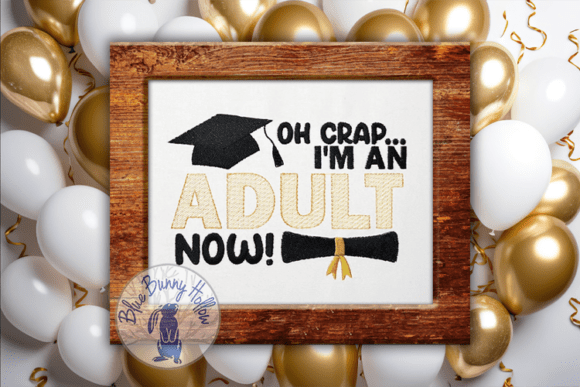 Oh Crap: The Playful Embroidery Design That Captures the Graduate Journey