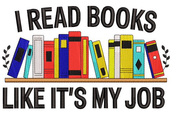 Read Books: A Whimsical Embroidery Design for Personalized Fabrics