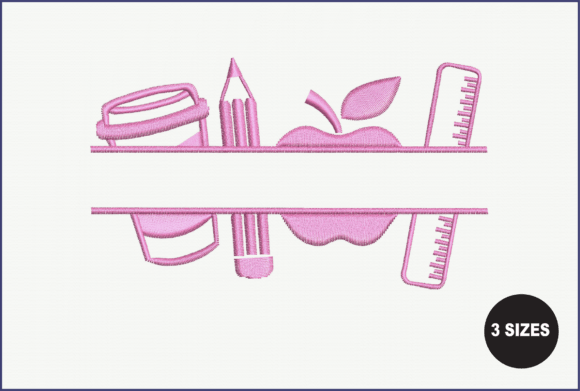 School Supplies: A Playful Embroidery Design