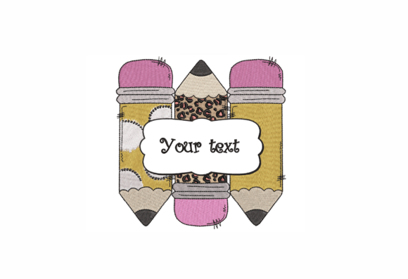 Transform Your Fabrics with the Quirky Charm of the Pencils Embroidery Design