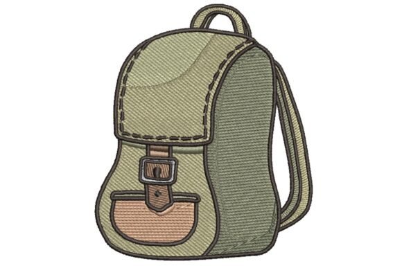 Vintage Backpack Embroidery Design for Creators