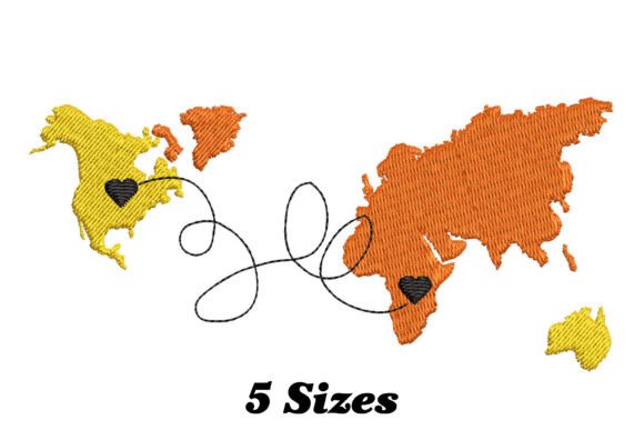 World Map Long Distance: A Global Stitch